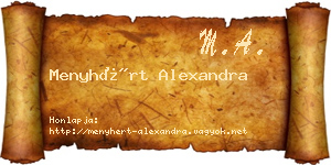 Menyhért Alexandra névjegykártya